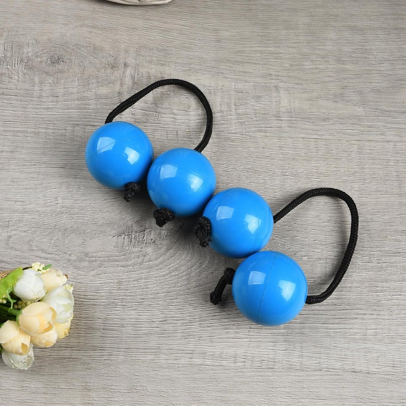 MGTECH 2Pcs Asalato Shakers, Kashaka Rhythmic Ball African Musical Instrument Aslatua Shakers, Blue - Image 4